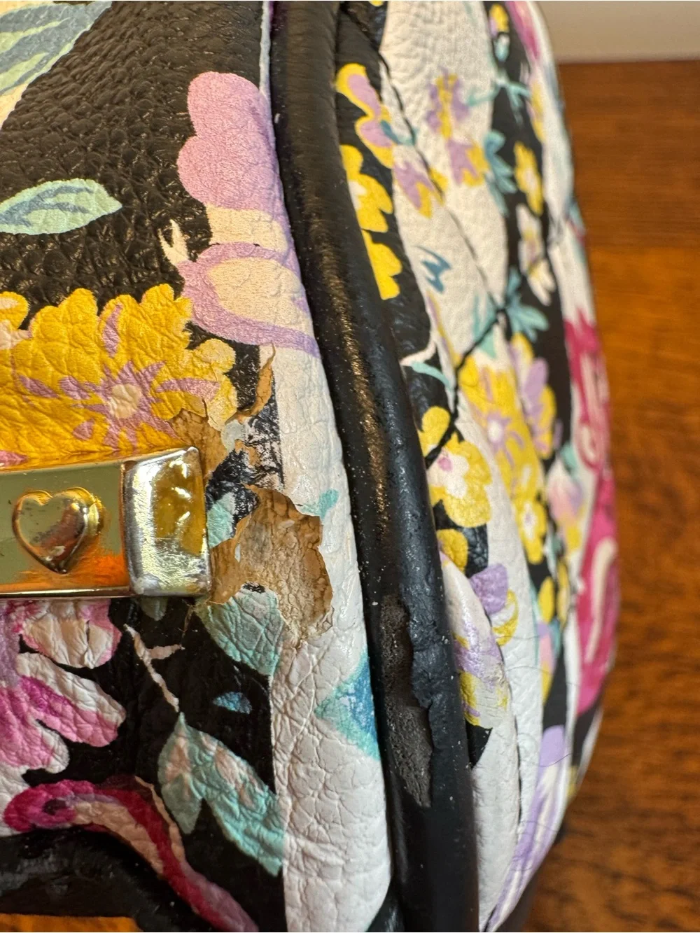 LUV Betsey by Betsey Johnson Quilted Floral Mini Backpack w/Callouts